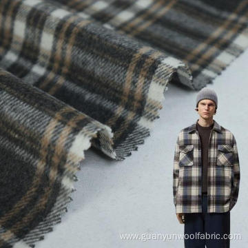 Checks Tweed Wool Fabric For Women Coat